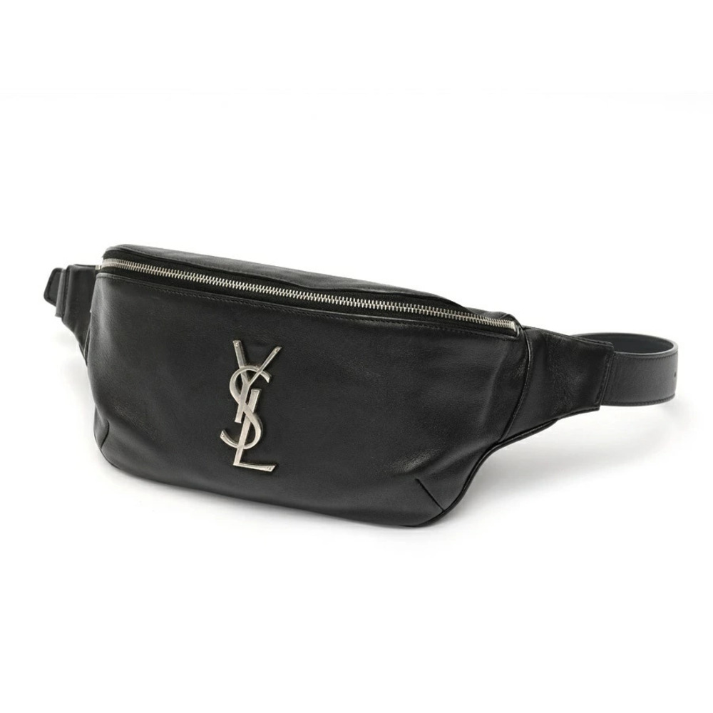 Saint Laurent Classic Monogram Belt Leather Black